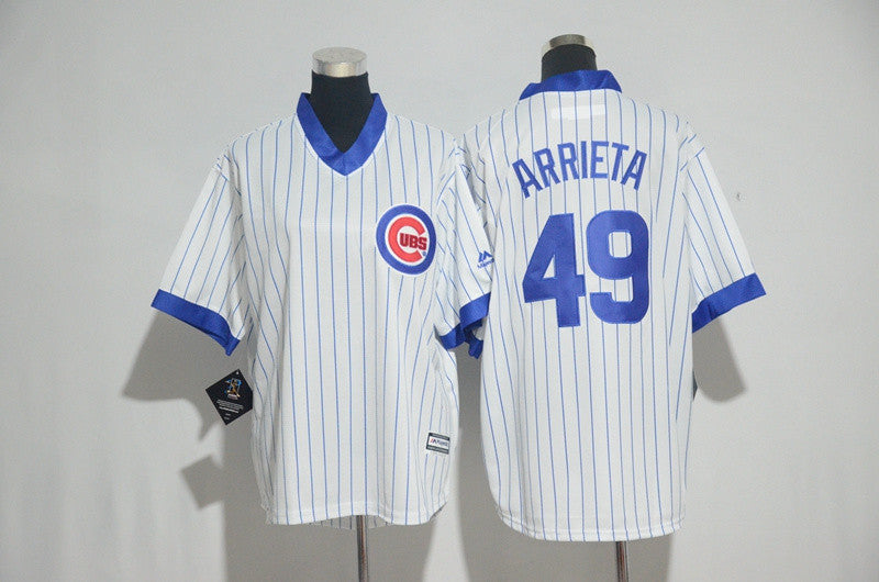 Jake Arrieta Chicago Cubs white Throwback jersey