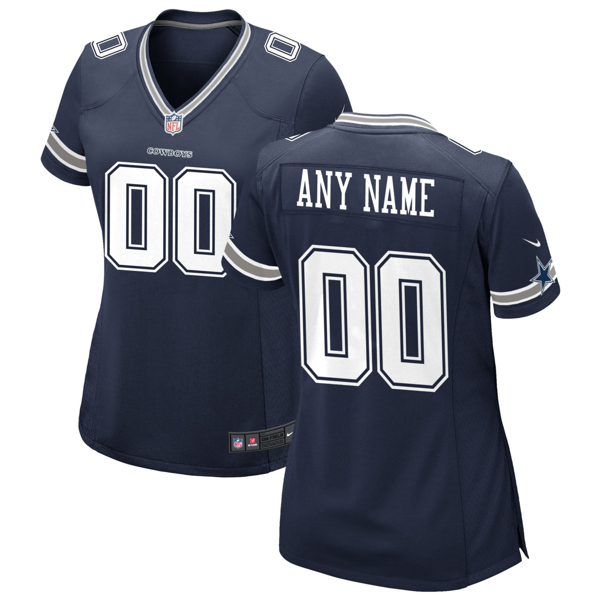 Custom Dallas Cowboys navy jersey