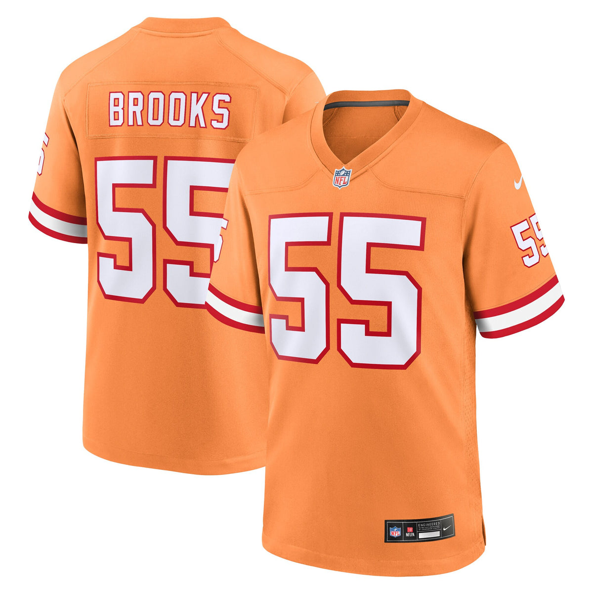 Derrick Brooks Tampa Bay Buccaneers orange Throwback jersey