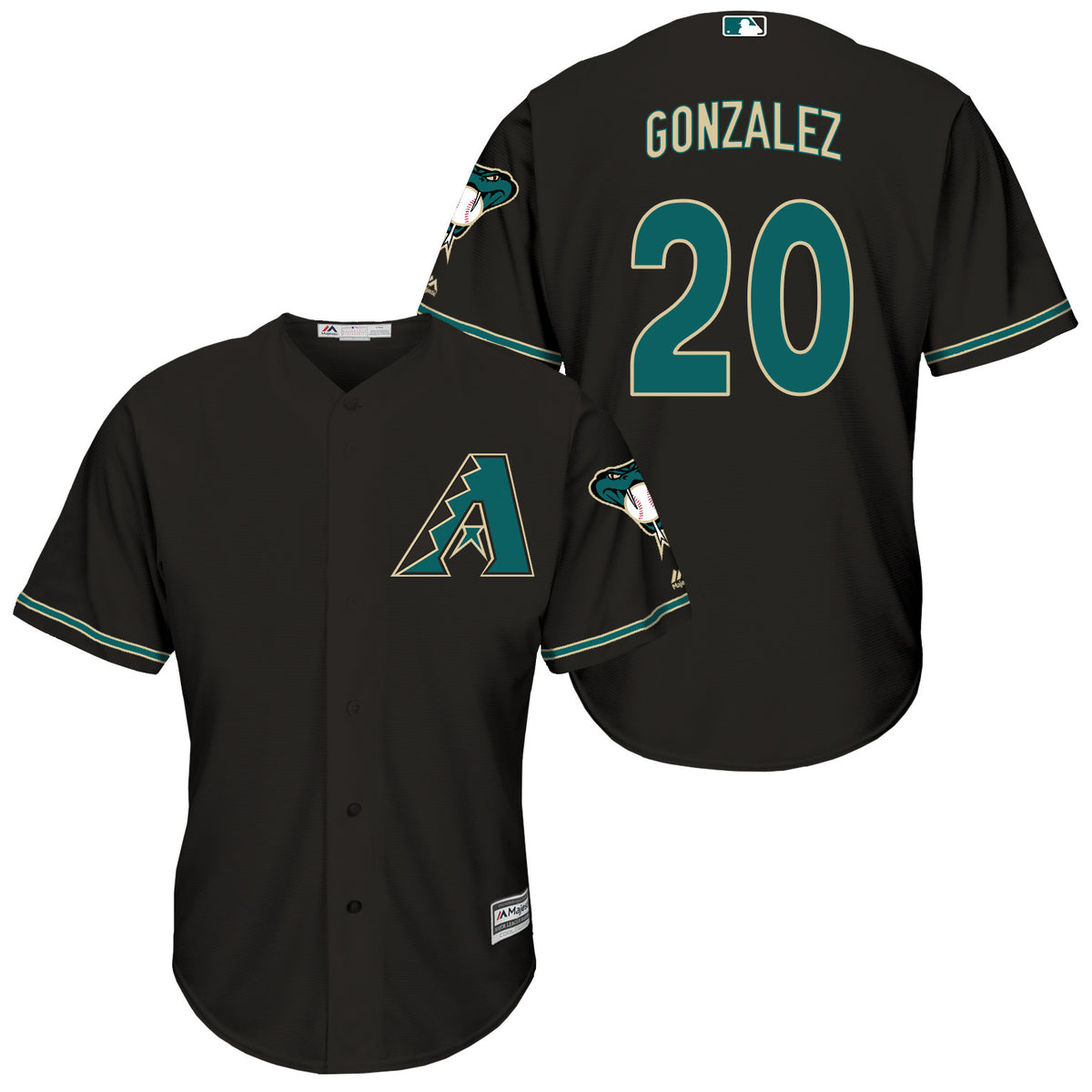 Luis Gonzalez Arizona Diamondbacks black jersey