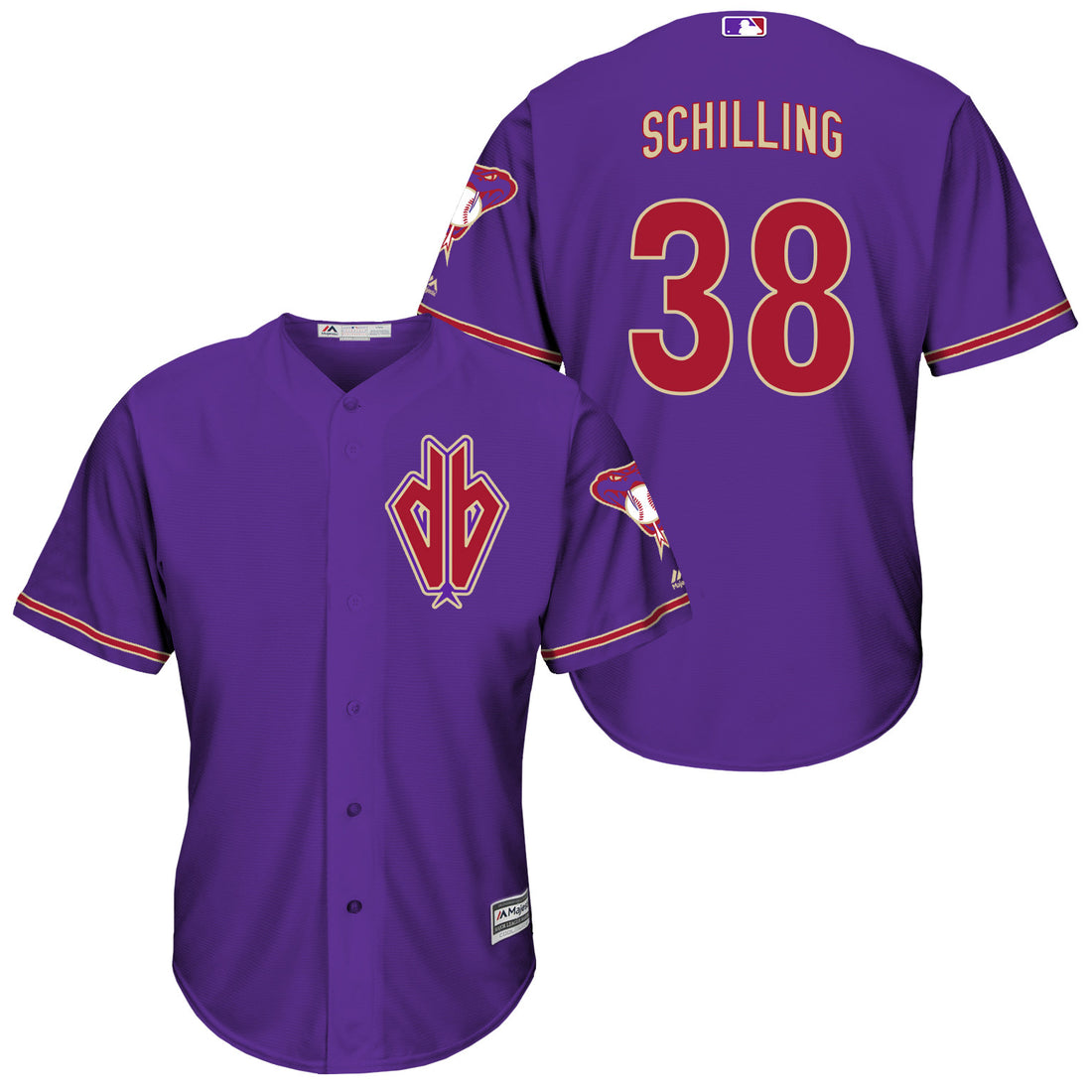 Curt Schilling Arizona Diamondbacks purple jersey
