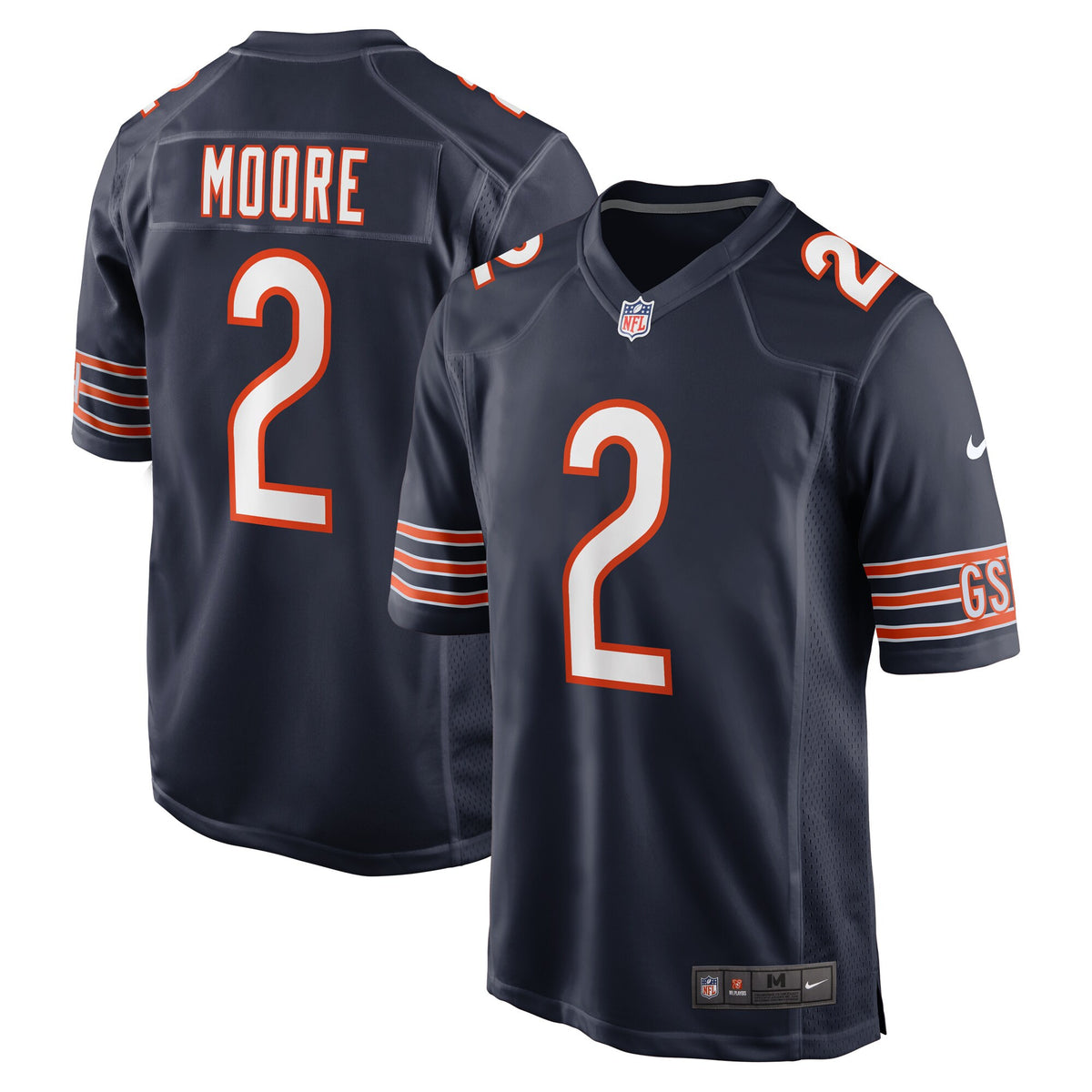 D.j. Moore Chicago Bears navy jersey