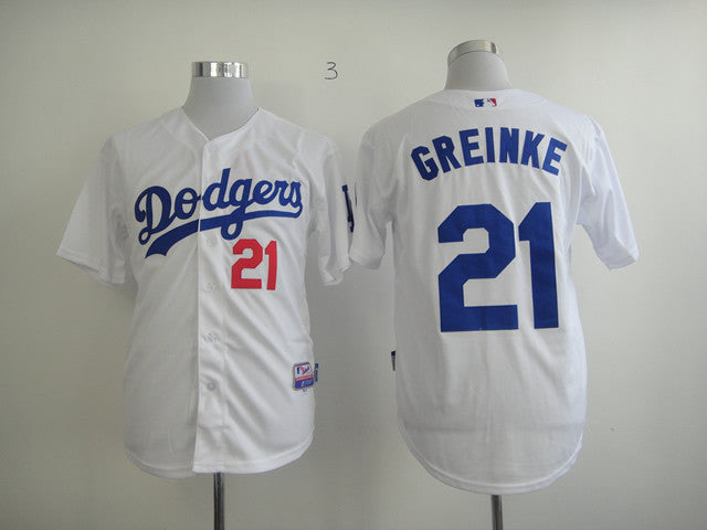 Greinke Los Angeles Dodgers white jersey