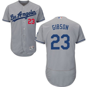 Kirk Gibson Los Angeles Dodgers gray jersey