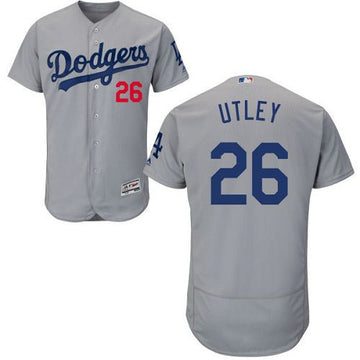 Chase Utley Los Angeles Dodgers grey Authentic jersey
