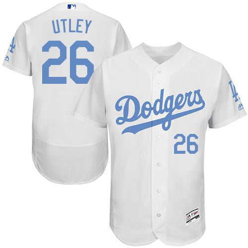Chase Utley Los Angeles Dodgers white Authentic jersey
