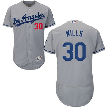 Maury Wills Los Angeles Dodgers gray jersey