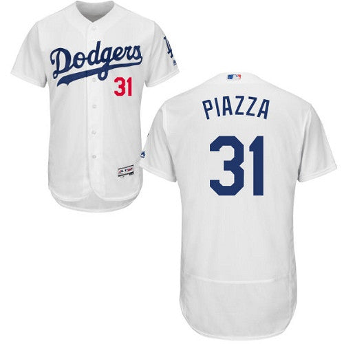 Mike Piazza Los Angeles Dodgers white jersey