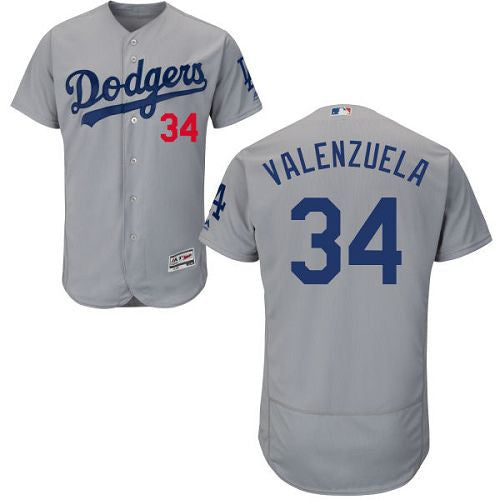 Fernando Valenzuela Los Angeles Dodgers grey Authentic jersey