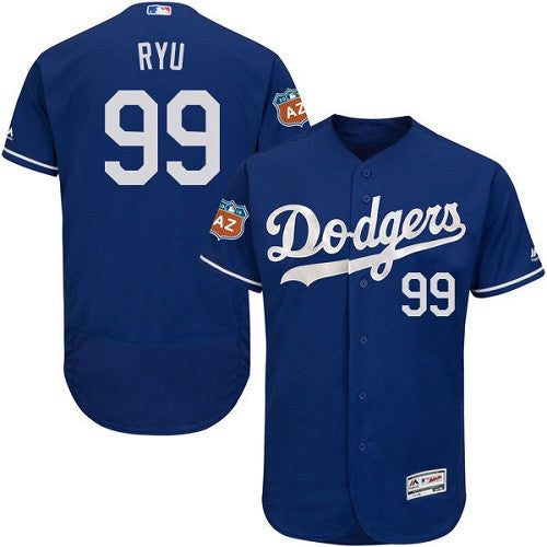 Hyun Jin Ryu Los Angeles Dodgers blue jersey