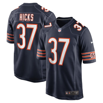 Elijah Hicks Chicago Bears navy Game jersey