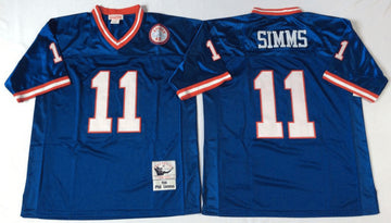 Phil Simms New York Giants blue Throwback jersey