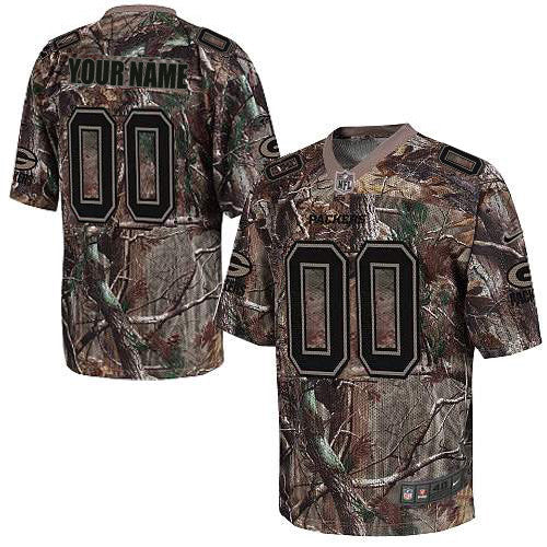 Custom Green Bay Packers camo Elite jersey