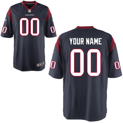 Custom Houston Texans blue Game jersey