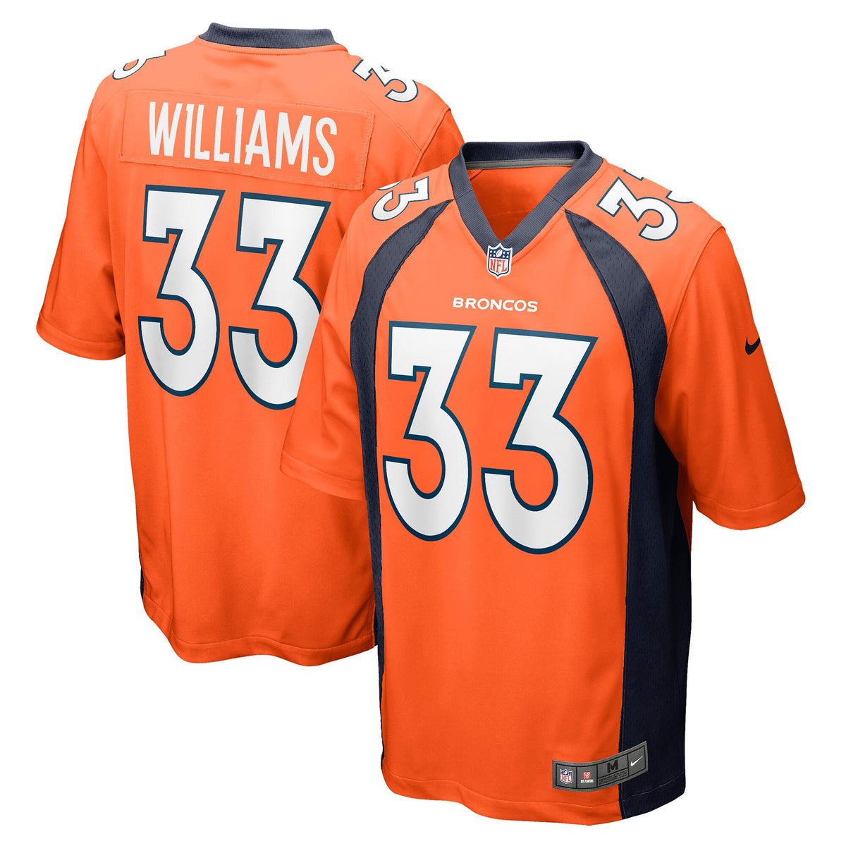 Javonte Williams Denver Broncos orange jersey