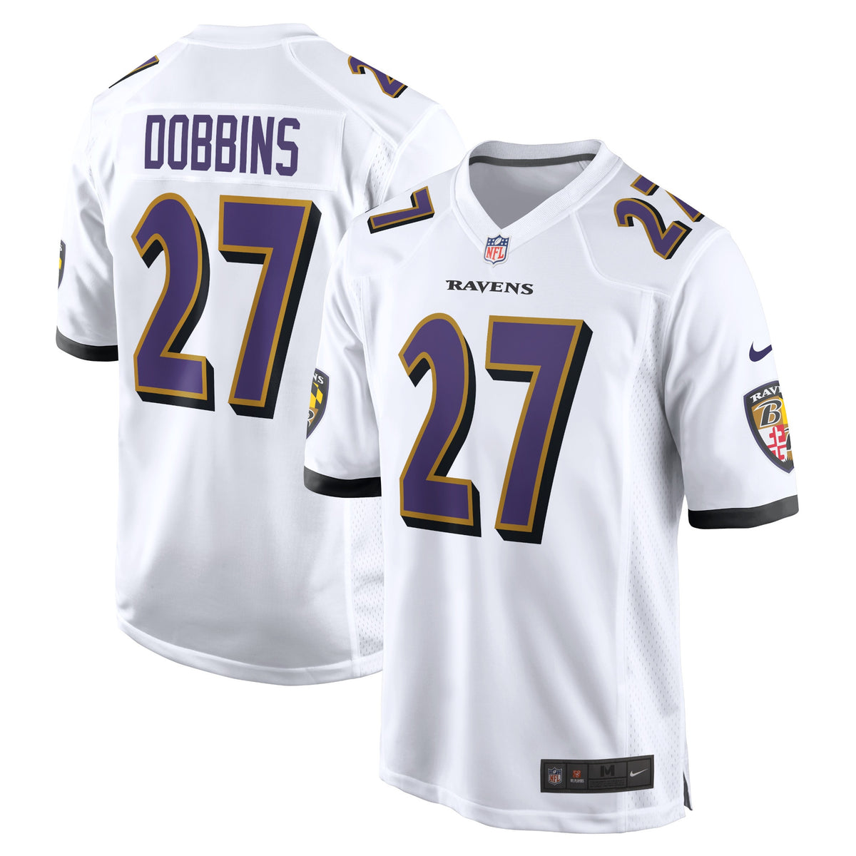 J.k. Dobbins Baltimore Ravens white jersey