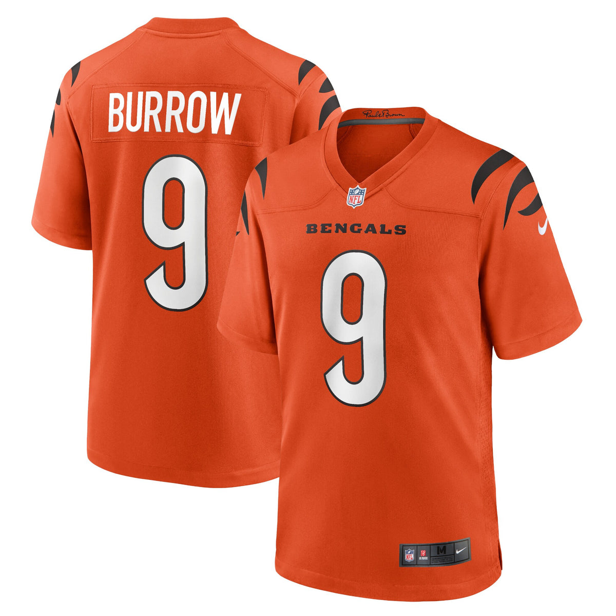 Joe Burrow Cincinnati Bengals orange Alternate jersey