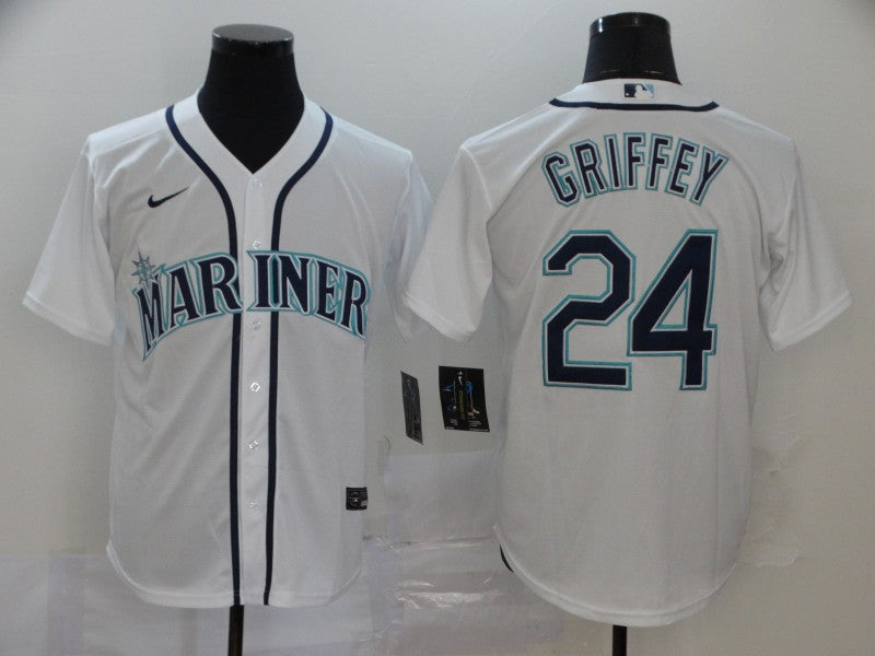 Ken Griffey Jr Seattle Mariners white jersey