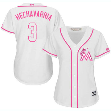 Adeiny Hechavarria Miami Marlins white jersey