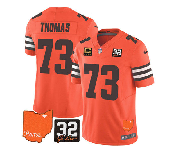 Joe Thomas Cleveland Browns orange Vapor jersey