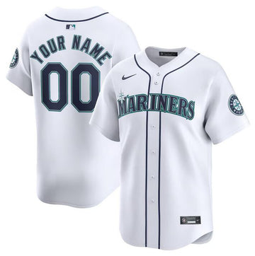 Custom Seattle Mariners white Limited jersey