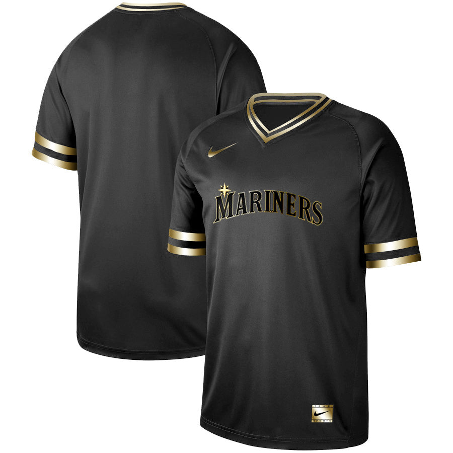 Blank Black Seattle Mariners gold jersey