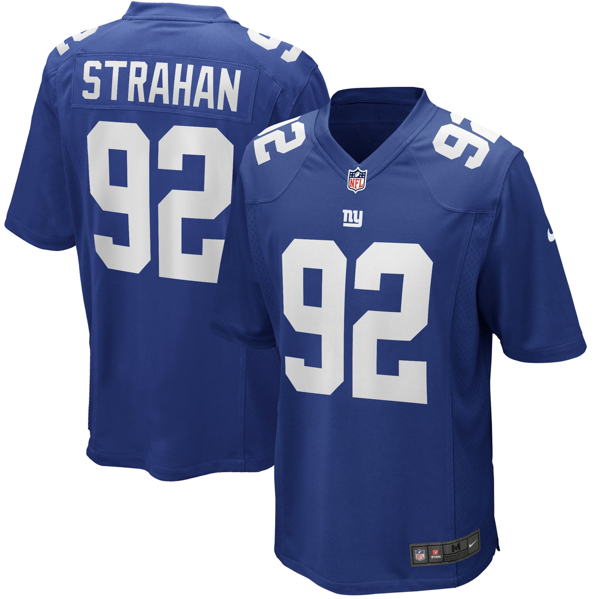 Michael Strahan New York Giants royal Game jersey