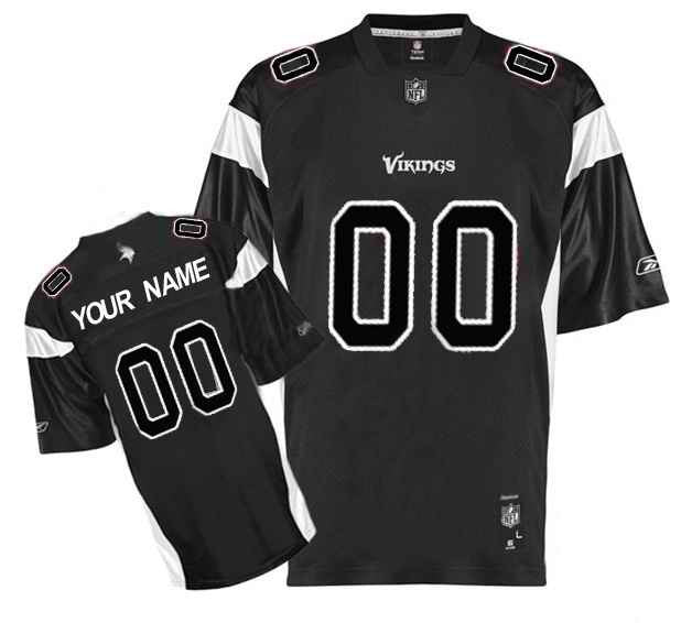 Custom Minnesota Vikings black jersey