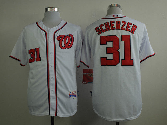 Scherzer Washington Nationals white jersey