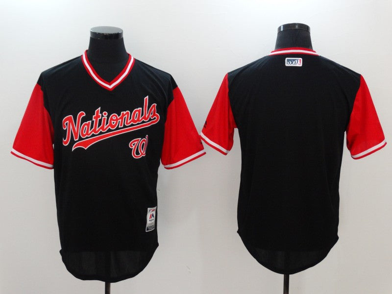 Custom Washington Nationals navy jersey