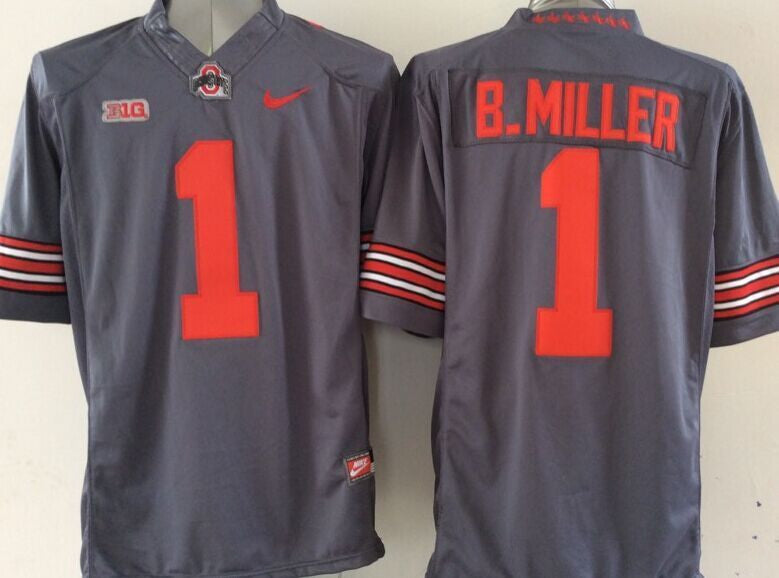 B.Miller Ohio State Buckeyes grey jersey