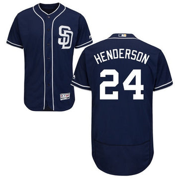 Rickey Henderson San Diego Padres navy jersey