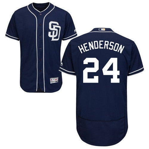 Rickey Henderson San Diego Padres navy jersey