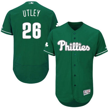 Chase Utley Philadelphia Phillies green jersey
