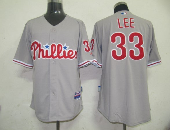 Cliff Lee Philadelphia Phillies grey jersey