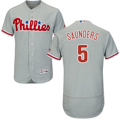 Michael Saunders Philadelphia Phillies gray jersey