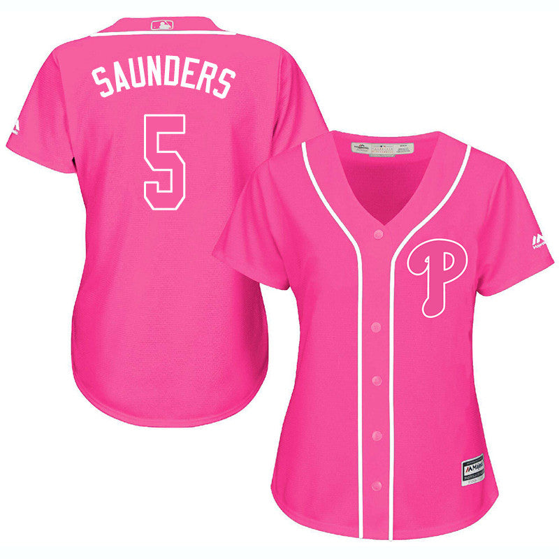 Michael Saunders Philadelphia Phillies pink jersey