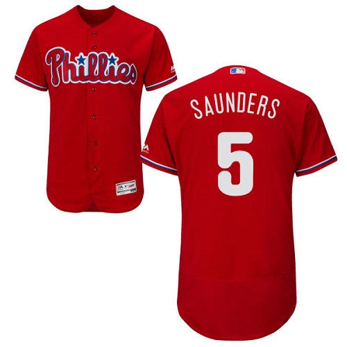Michael Saunders Philadelphia Phillies red jersey