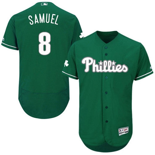 Juan Samuel Philadelphia Phillies green jersey