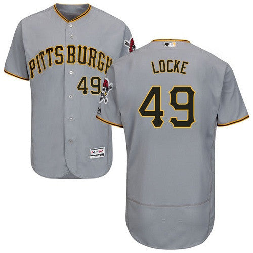 Jeff Locke Pittsburgh Pirates gray jersey
