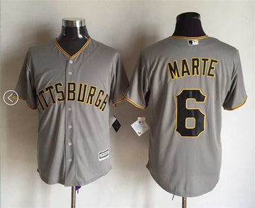 Starling Marte Pittsburgh Pirates grey jersey