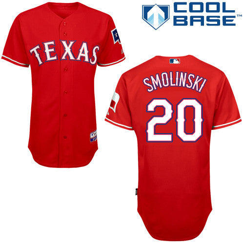 Smolinski Texas Rangers red jersey