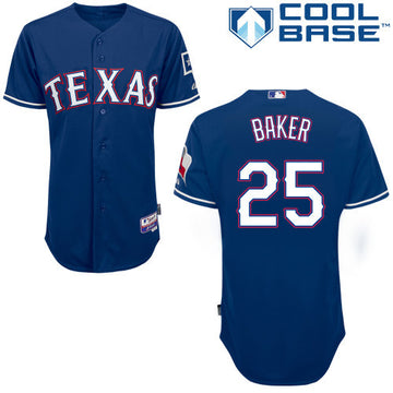 Baker Texas Rangers blue jersey