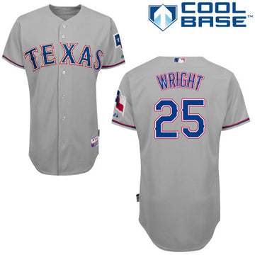 Wright Texas Rangers grey jersey