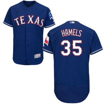 Cole Hamels Texas Rangers blue jersey
