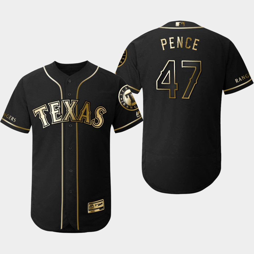 Hunter Pence Texas Rangers black jersey