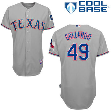 Gallardo Texas Rangers grey jersey
