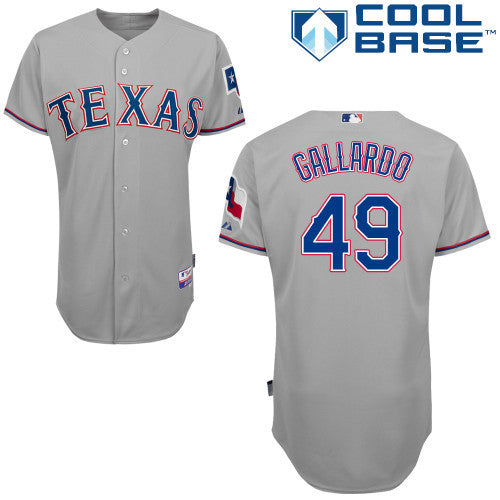 Gallardo Texas Rangers grey jersey