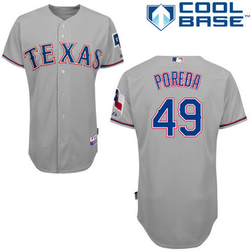Poreda Texas Rangers grey jersey