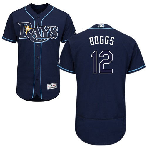 Wade Boggs Tampa Bay Rays navy jersey